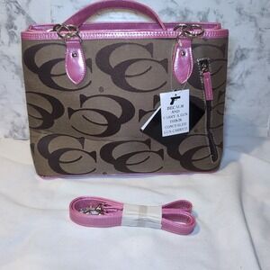 NWT Designer CLETO CONCEALED GUN CARRY Purse Bag Pink Studded Coach Style